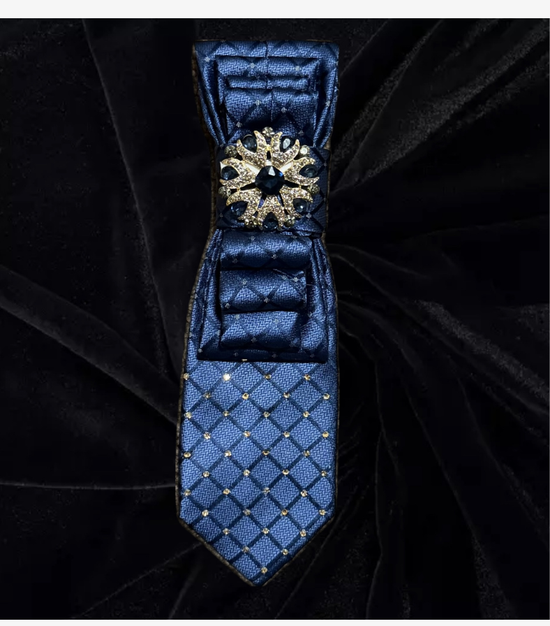 Midnight Royal Statement Tie Bleu Prestige