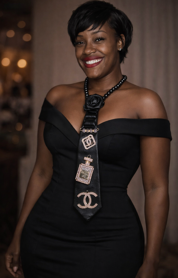 Midnight Opulence Leather Tie